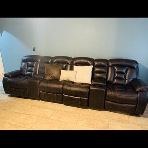 Recliner Sofa.. Original Leather